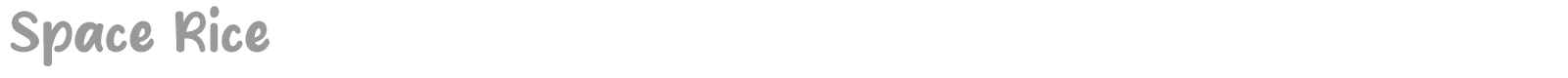 Space Rice font preview